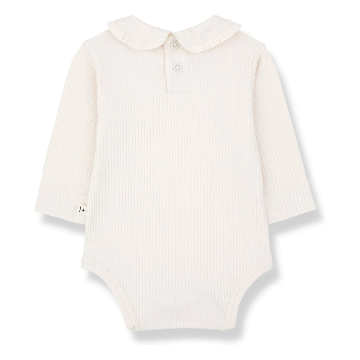 1+ in the family - Embossed bodysuit, Claudine collar Nina | Ecru