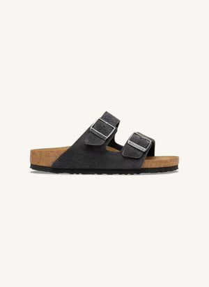 BIRKENSTOCK - Arizona Suede Sandal | Dark grey