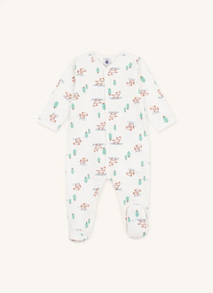 Petit Bateau - Dogs Organic Cotton Sleeping Bag | White