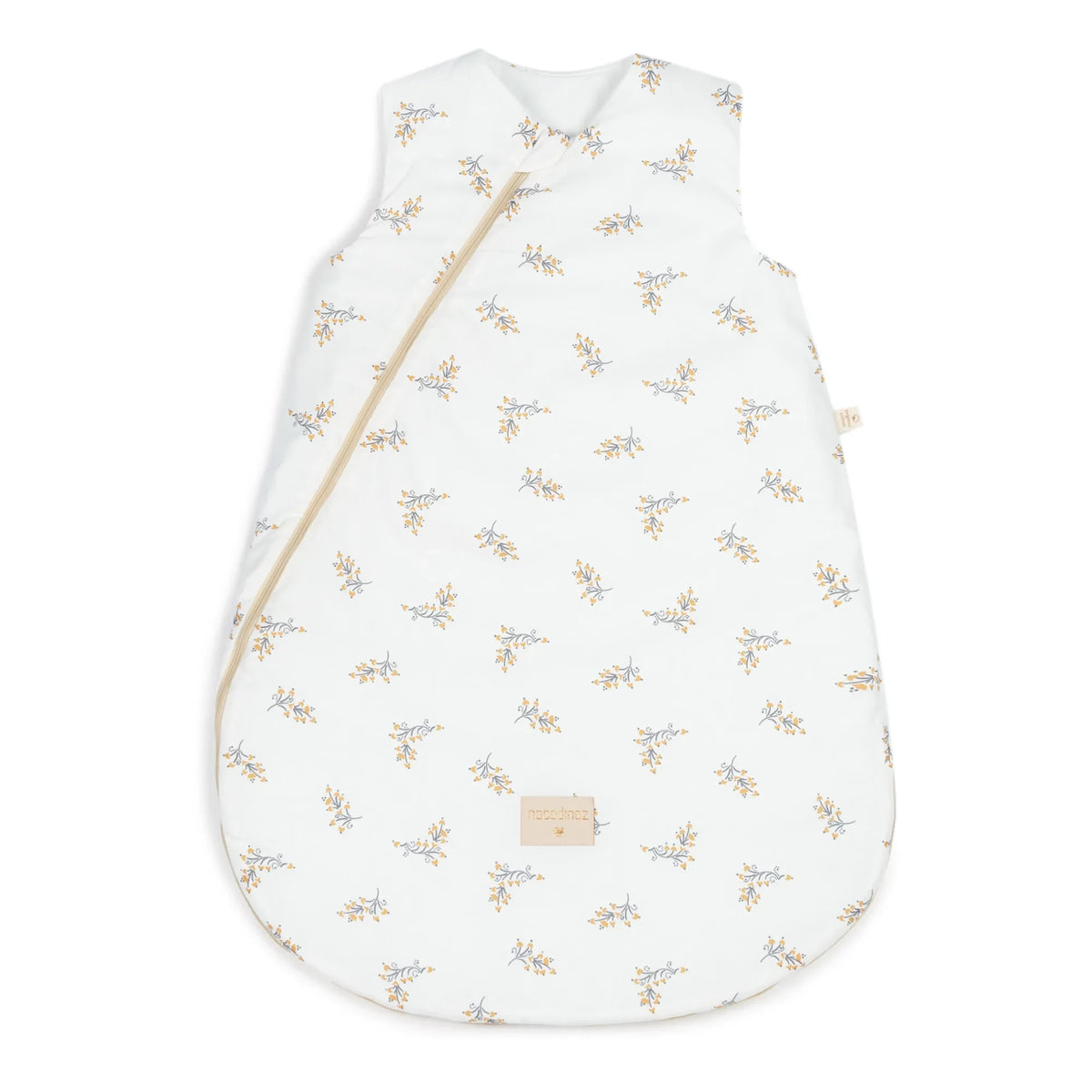 Nobodinoz - Cocoon Flore Organic Cotton Baby Sleeping Bag | Cream