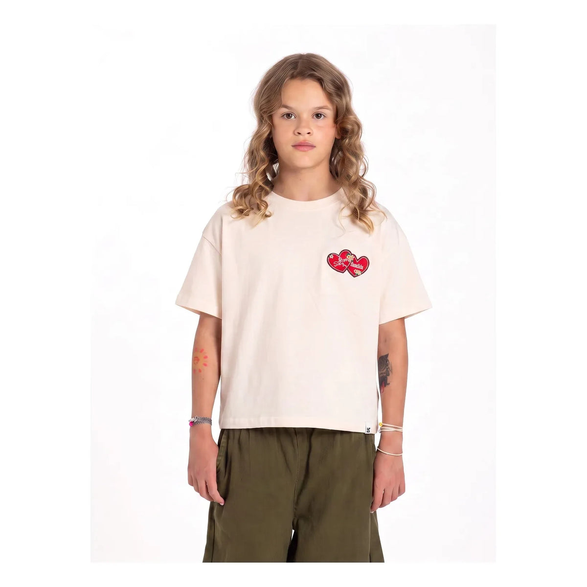 Hundred Pieces - Luna Bandida Heart T-Shirt | Cream