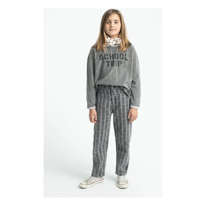 Piupiuchick - Organic Cotton Floral Print Trousers | Gray