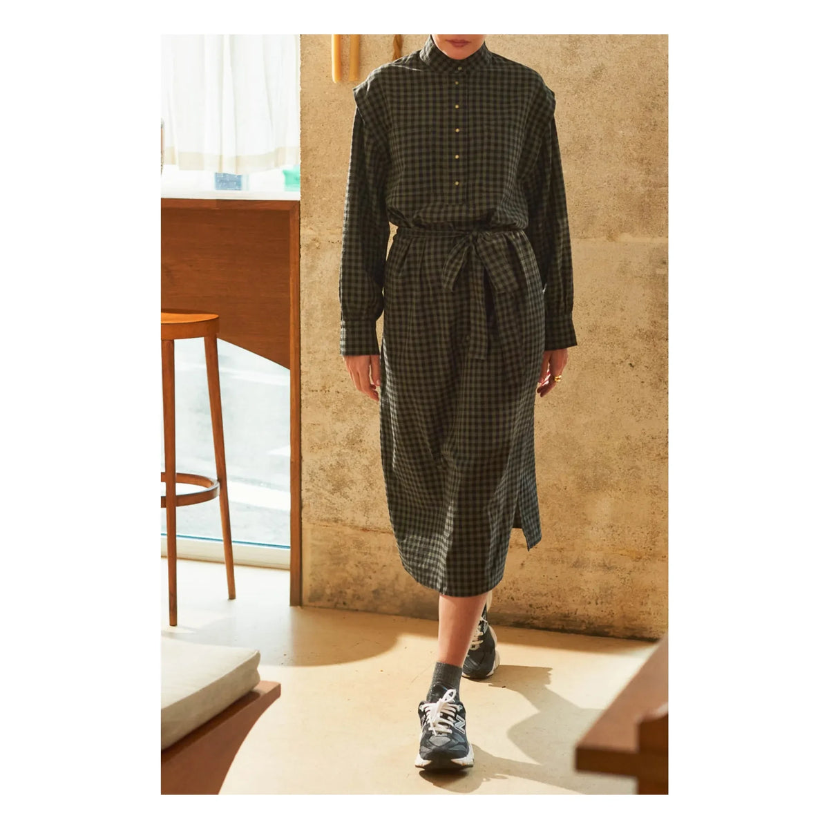 Marlot Paris - Nayla Vichy dress - Women's collection | Khaki
