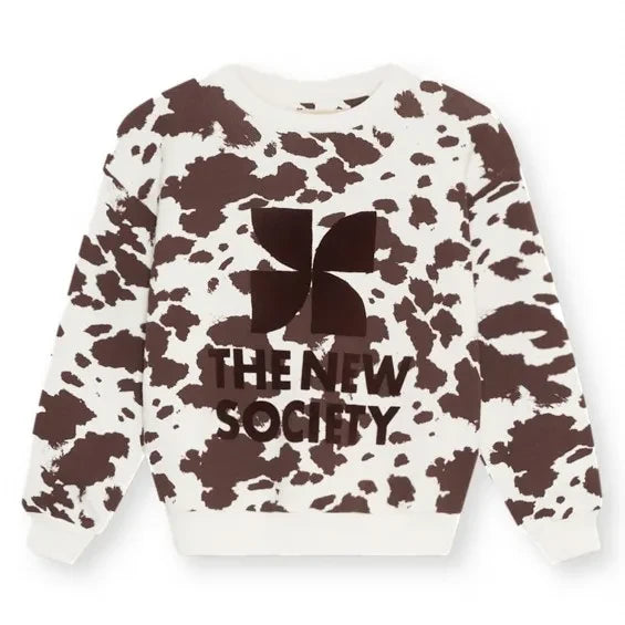 the new society - TNS Cow Logo Sweatshirt | Brown