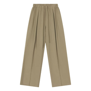 Cordera - Relaxed Fit Wool Elastic Pants | Olive