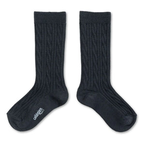 Collégien - Alix Merino Wool High Socks | Charcoal Grey