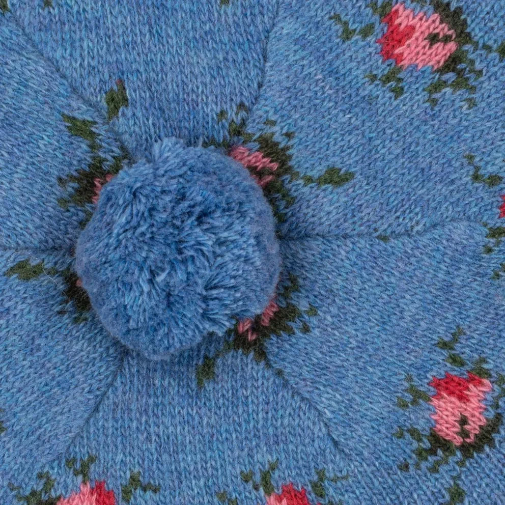 Konges Sløjd - Belou Roses Wool Beanie | Blue