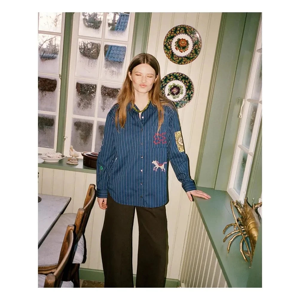 SISSEL EDELBO - Brenna Striped Shirt | Navy