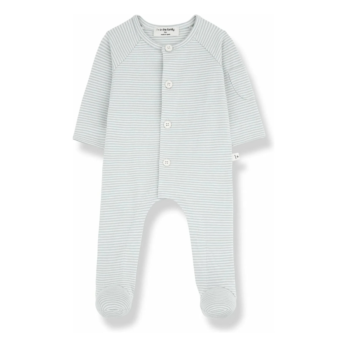 1+ in the family - Philipe Organic Cotton Jumpsuit | Gray-Blue
