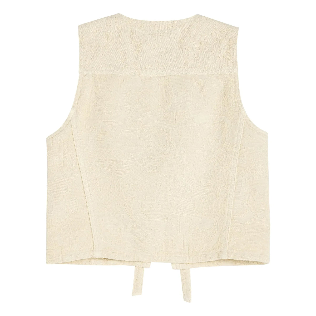 OAS - Lia Embroidered Sleeveless Vest | Ecru