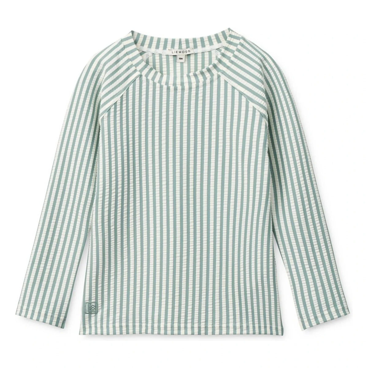 Liewood - Noah Striped Seersucker UV Protection T-Shirt Recycled Fibers | Green