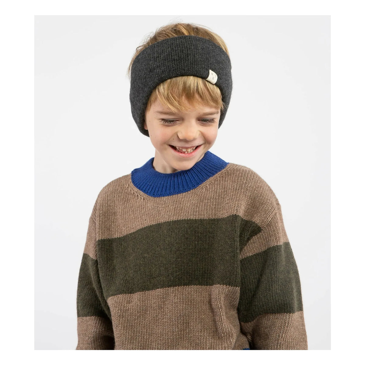 Matona - Wool Headband | Charcoal Grey