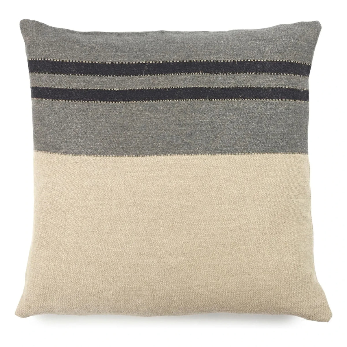 Libeco - Linen Pillowcase Black House Stripe | Carbon