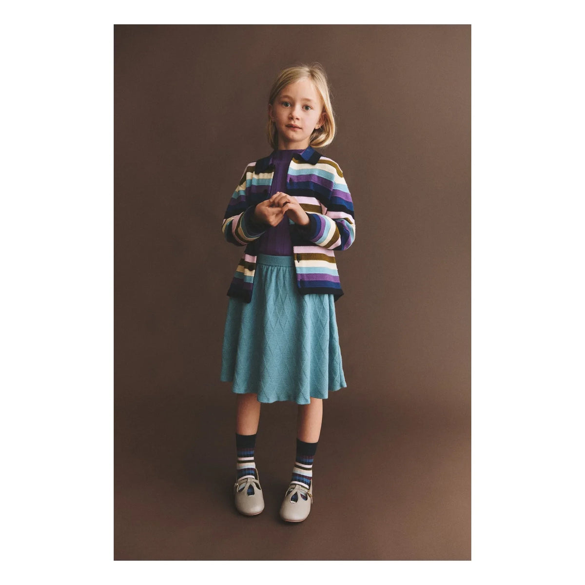 FUB - Striped Merino Wool Jacket | Purple