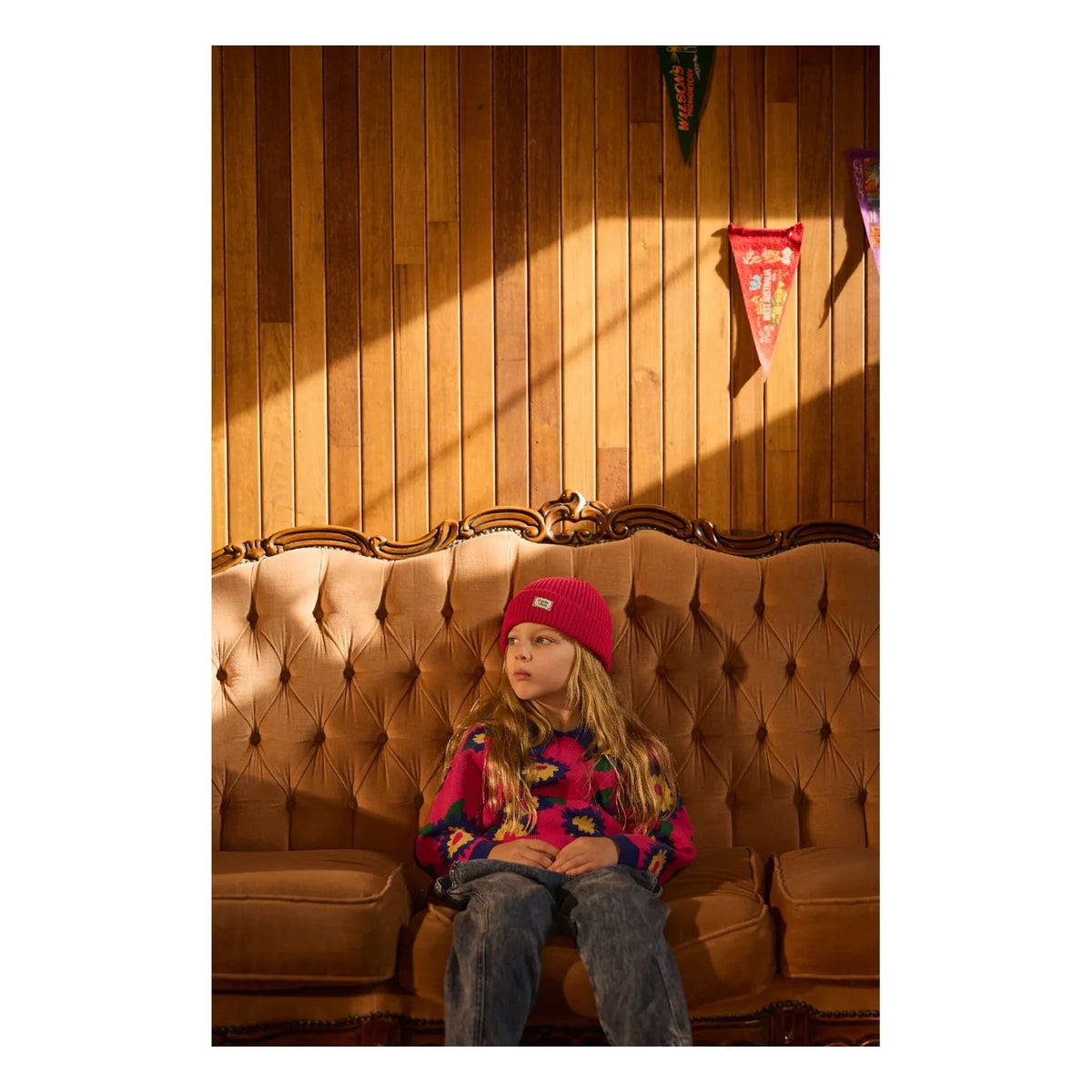 Goldie + Ace - Wool Rib Knit Beanie | Pink