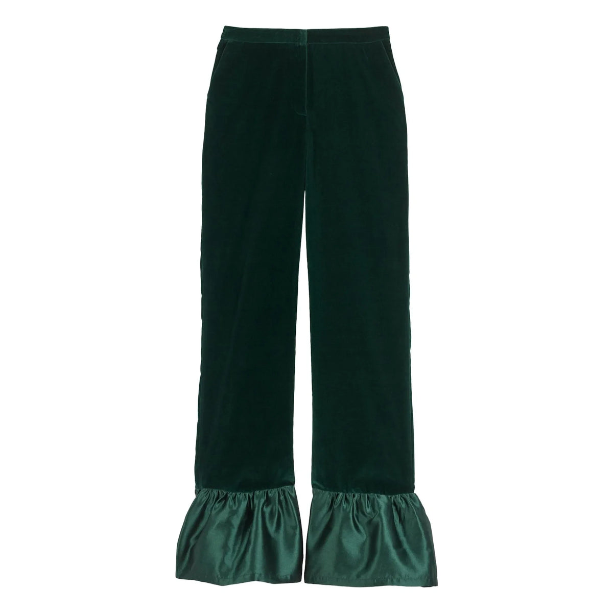 Maria de la Orden - Percy Velvet Wool Pants | Green