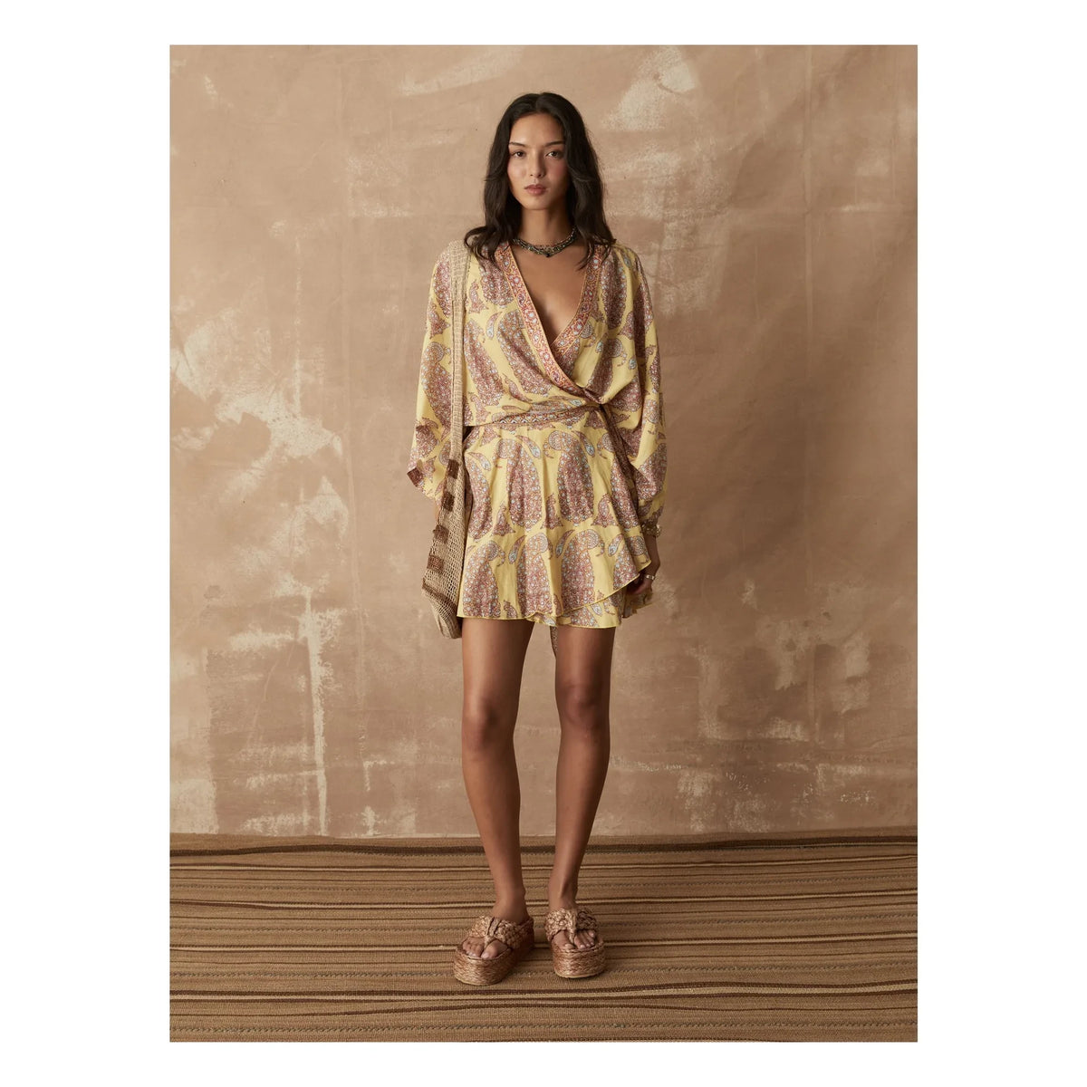 Boteh - Calico Cotton Dress | Lemon Yellow