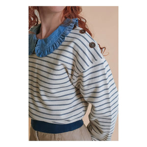 Emile et Ida - Ella Chambray Blouse | Blue