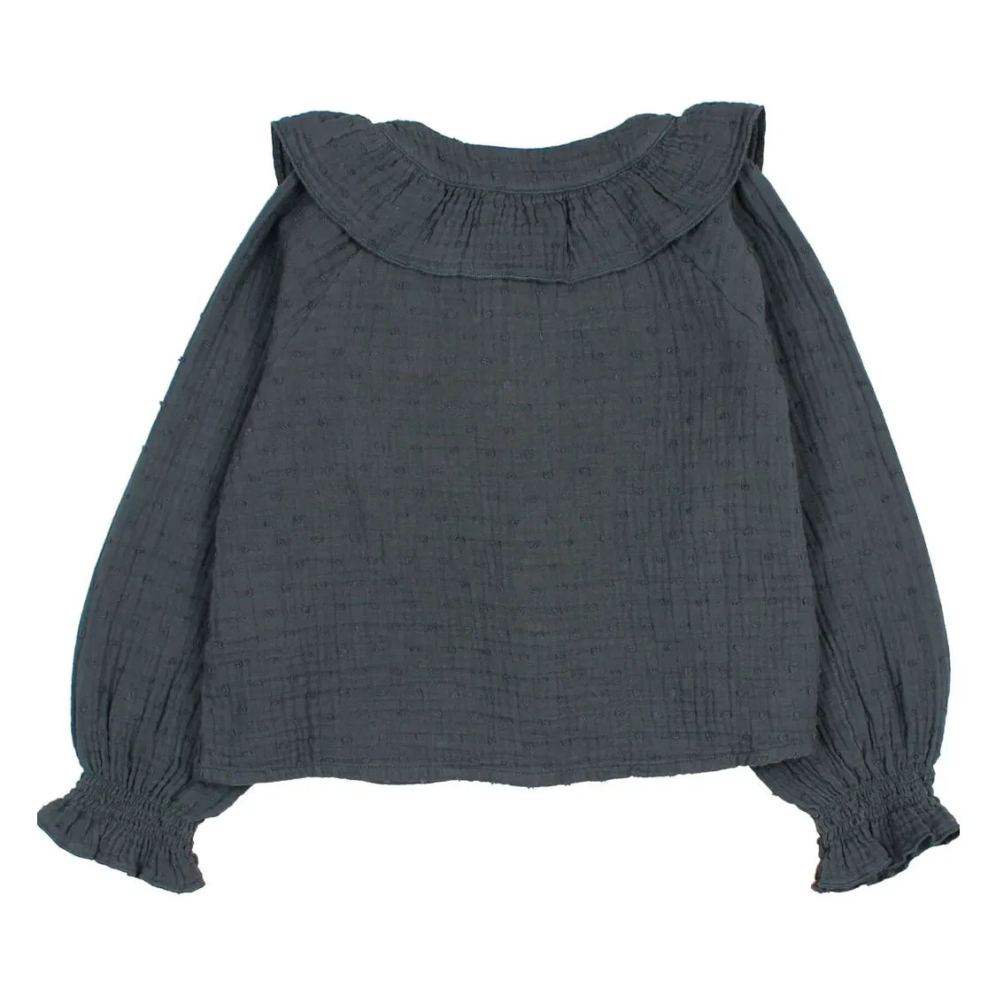 Búho - Plumeti Organic Cotton Blouse | Dark Gray