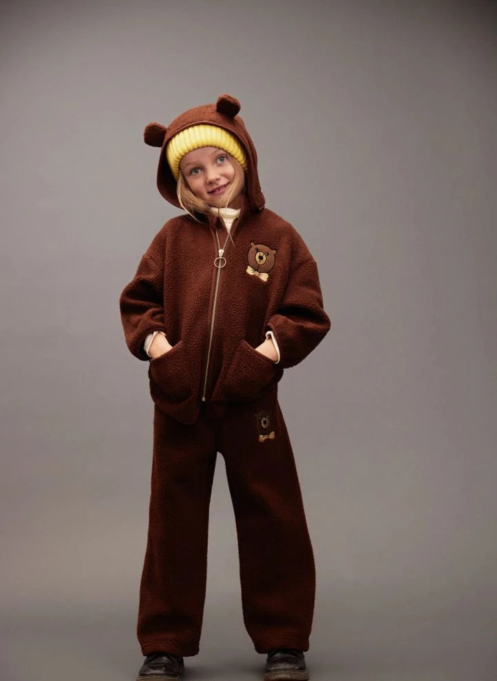 Mini Rodini - Sherpa Bear Jacket | Brown