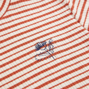 Bobo Choses - Organic cotton striped side-neck top | Red