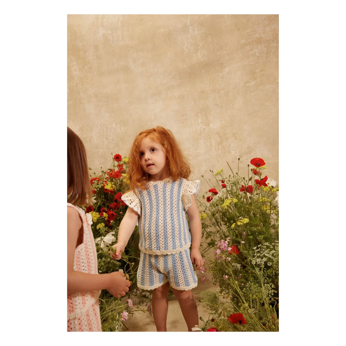 Louise Misha - Lyse Striped Mesh T-shirt | Blue