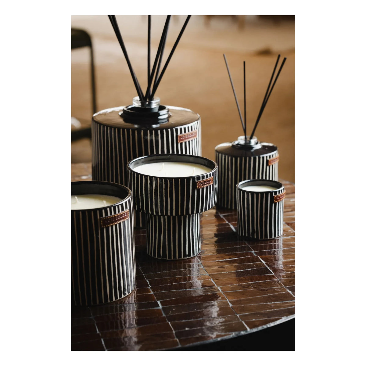 Côté Bougie - Zebra candle - Mandarine Majorelle