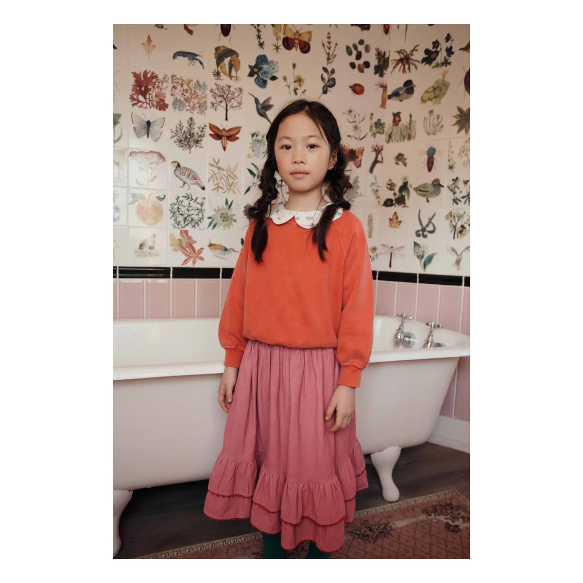 Emile et Ida - Velvet Skirt | Pink