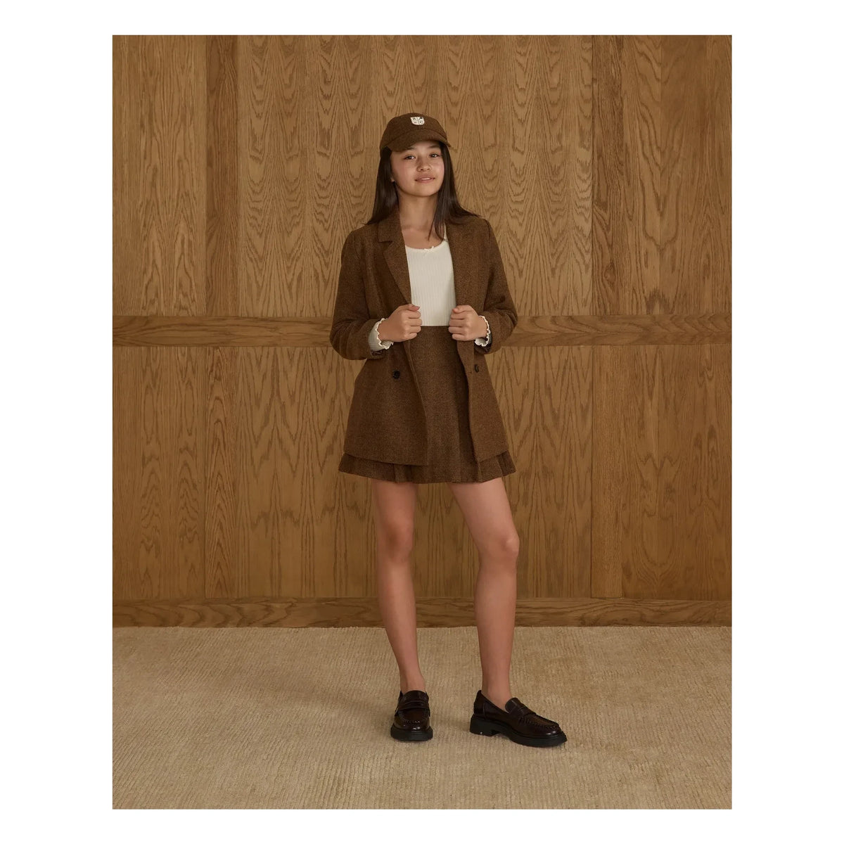 Rylee + Cru - Pleated Skirt | Tobacco
