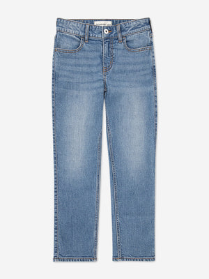 Abercrombie & Fitch Girls High Rise 90S Straight Jeans in Blue