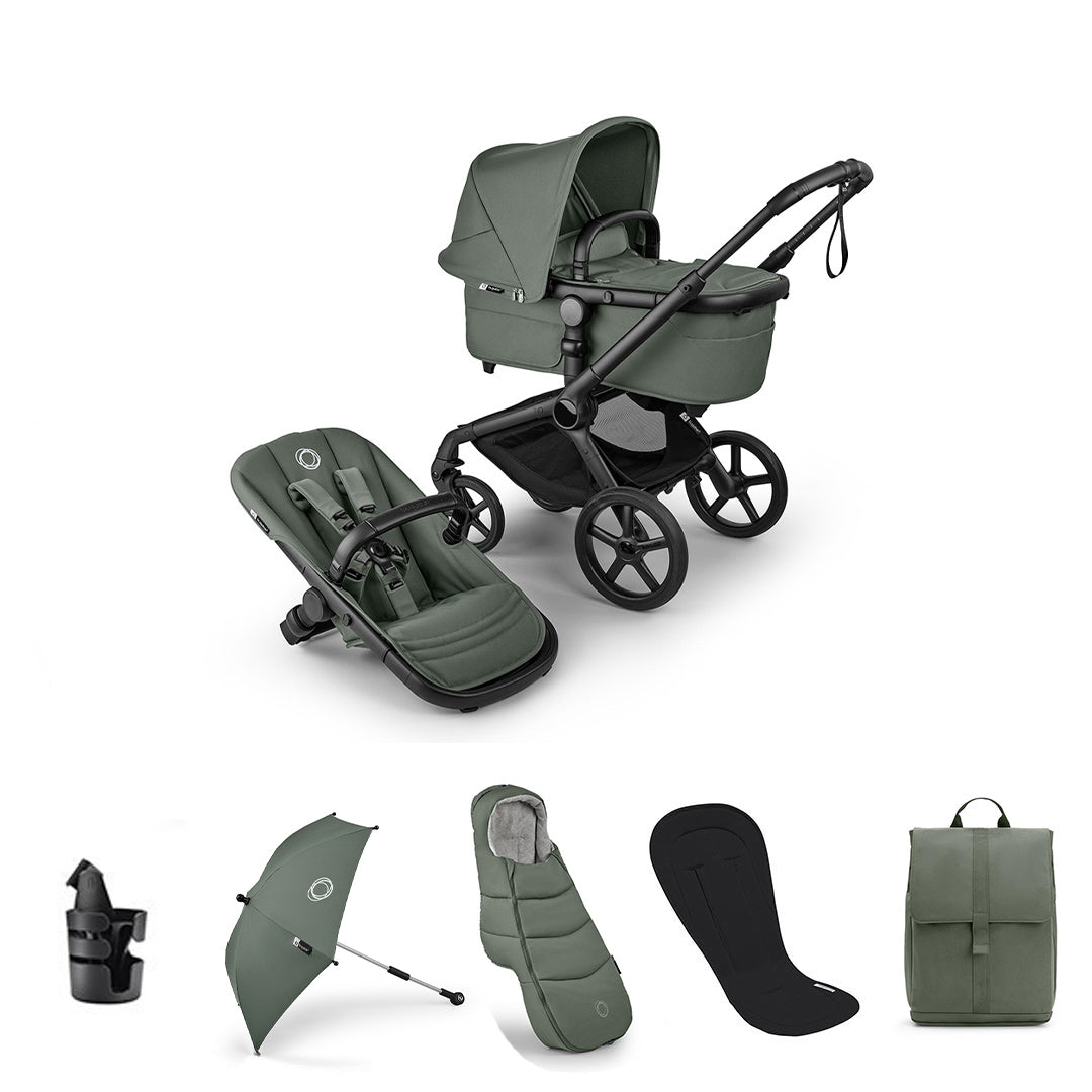 Bugaboo Fox 5 Renew Complete Pushchair Bundle-Stroller Bundles-Forest Green- | Natural Baby Shower