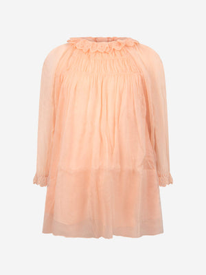 Chloé Chloe Girls Light Pink Silk Dress