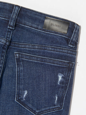 DL1961 Girls Chloe Distressed Skinny Jeans in Navy