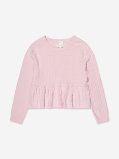 Givenchy Girls Knitted Logo Sweater in Pink