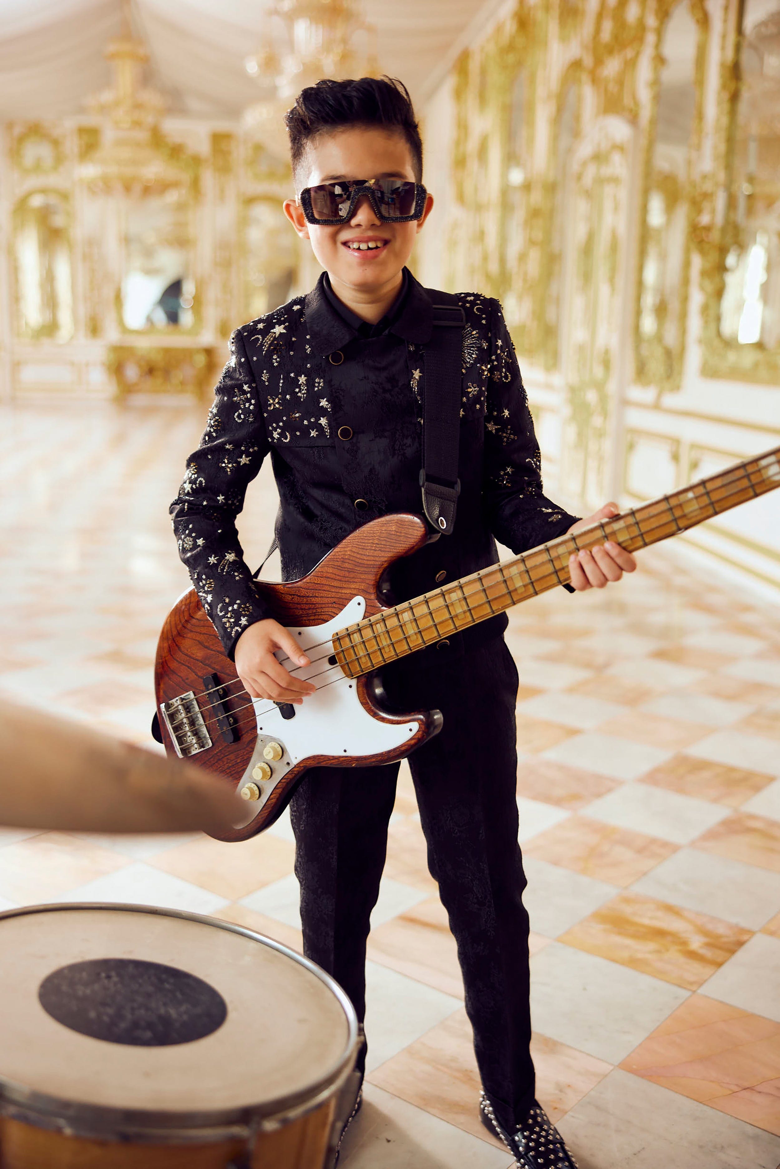 Maison Ava Boys Hector Suit in Black