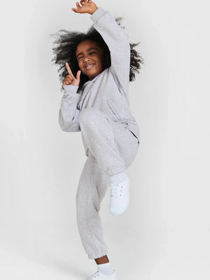 PANGAIA Kids 365 Midweight Hoodie in Grey