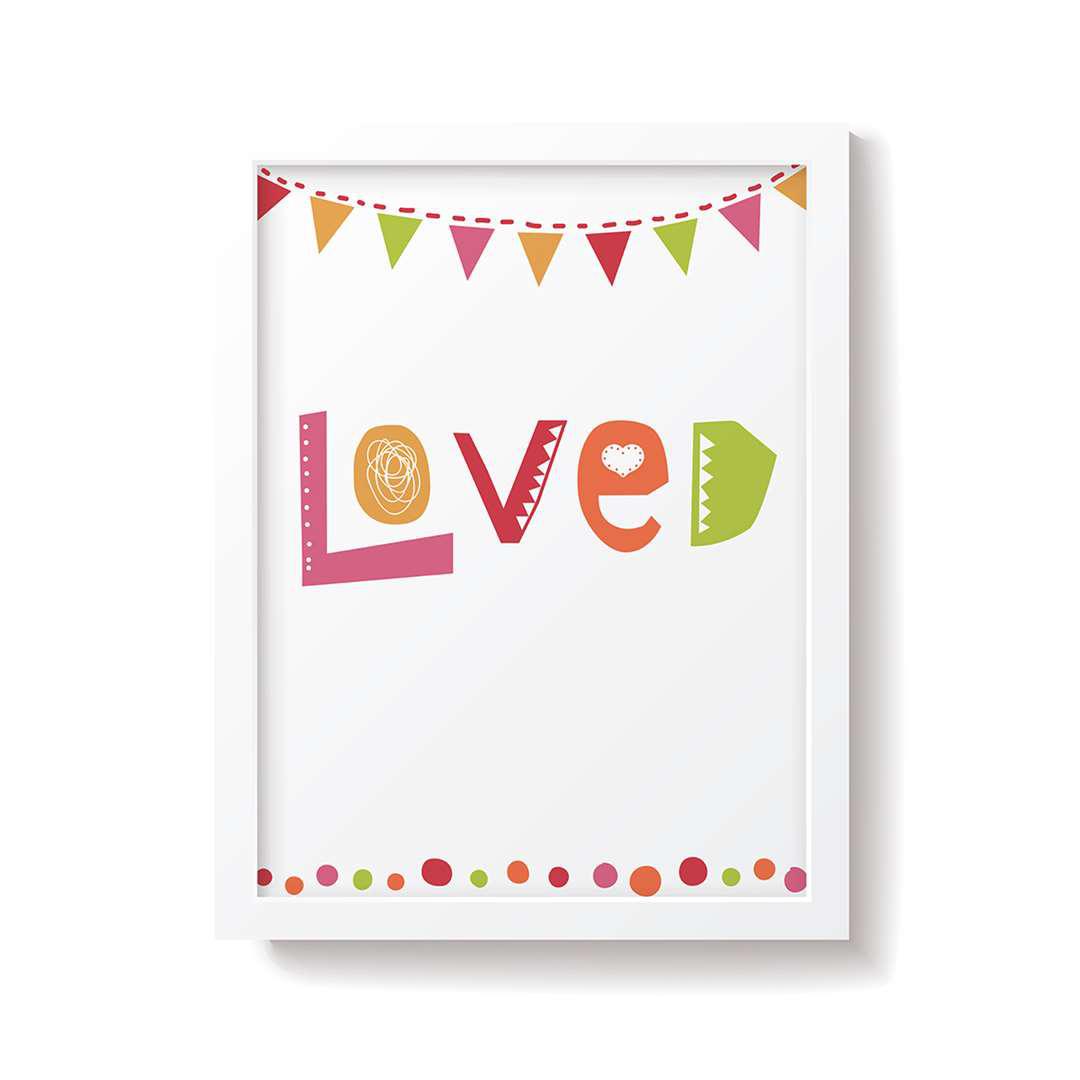 Snuz Loved Nursery Print - Bold-Prints- | Natural Baby Shower