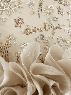 Maison Ava Girls Pomme Occasion Dress in Gold