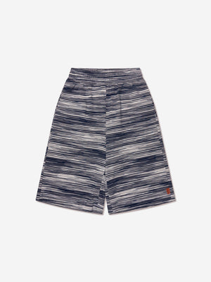 Missoni Boys Striped Jersey Shorts in Navy