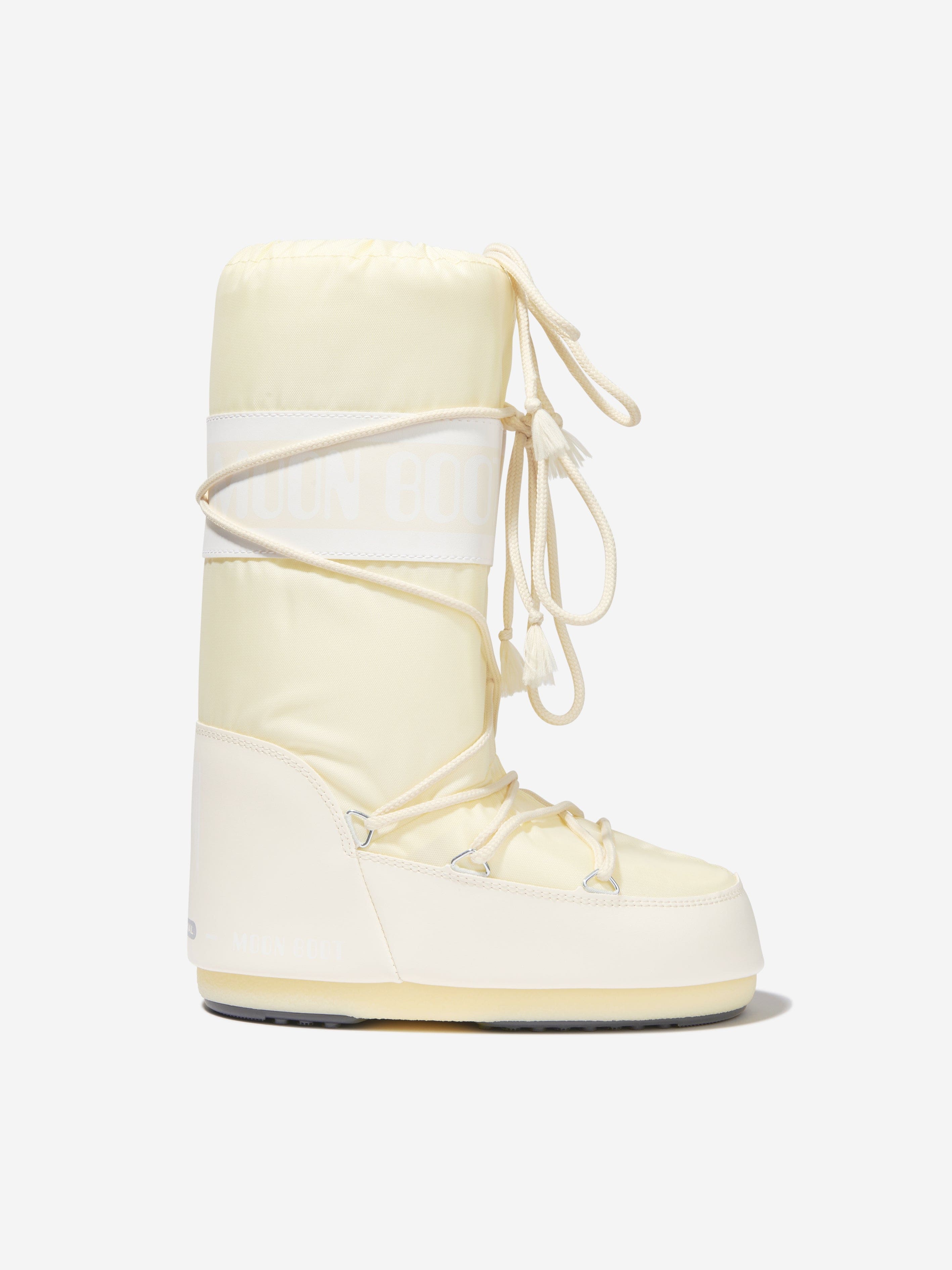 Moon Boot Kids Icon Nylon Snow Boots in Ivory