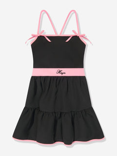 MSGM Girls Cotton Technical Dress in Black