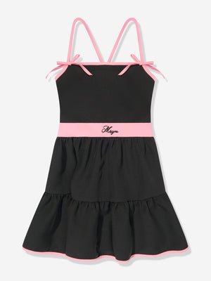 MSGM Girls Cotton Technical Dress in Black