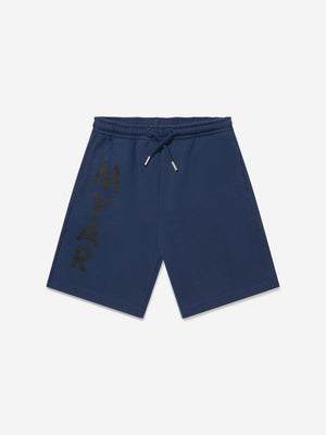 Myar Boys Cotton Logo Shorts in Navy
