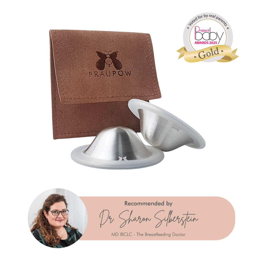 Fraupow Silver Healing Breast Cup - 2 Pack - Silver-Breast Pump Accessories-Silver-Size 1 | Natural Baby Shower