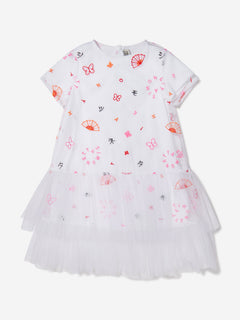 Simonetta Girls Multi Print Layered Dress