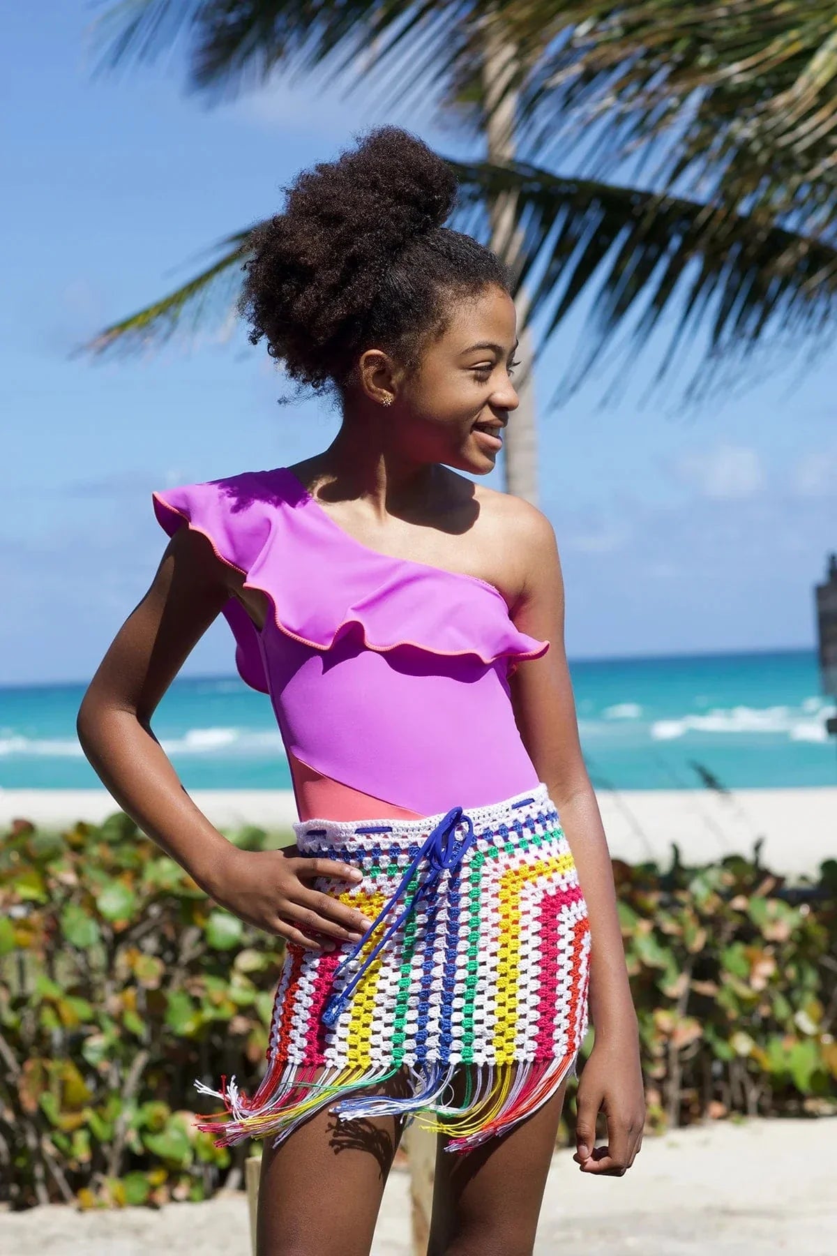 Nessi Byrd Girls Sunilda Skirt in Multicolour