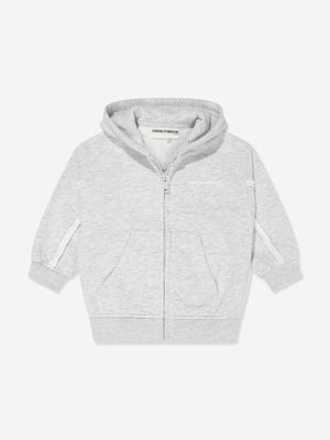 The Couture Club Kids Raw Seam Members Only Zip Up in Grey