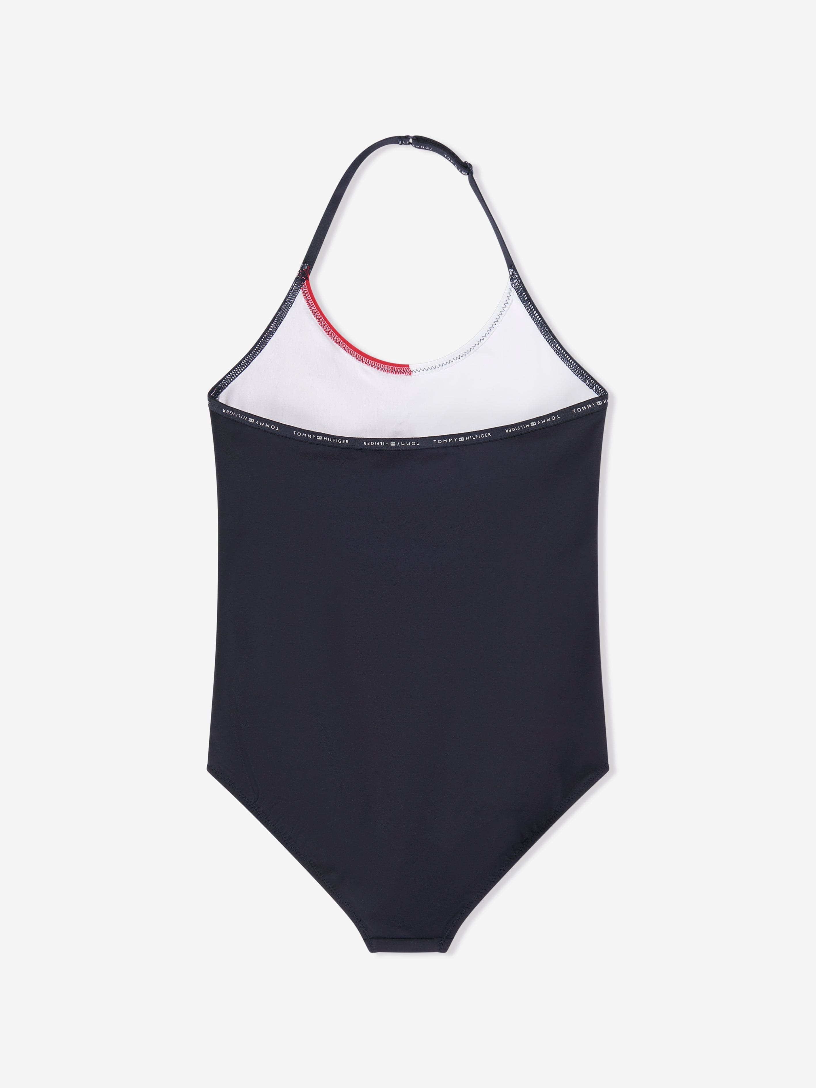 Tommy Hilfiger Girls Flag Swimsuit in Navy