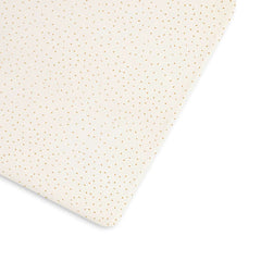 The Little Green Sheep Organic Cot & Cot Bed Fitted Sheet - Linen Rice-Sheets- | Natural Baby Shower