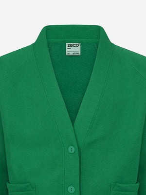 Zeco Kids School Sweatshirt Cardigan in Green